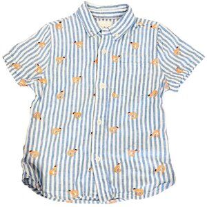 Baby Boden Button Down Shrimp Shirt Size 5-6
